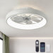 Ceiling Fans with Lights and Remote, 20'' Low Profile Flush Mount Ceiling Fan with Lights, 6 Wind Speeds, Modern Dimmable LED Ceiling Fan, Smart Ceiling Fan for Bedroom, Kids Room (White)