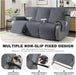 100% Waterproof Recliner Couch Covers, Recliner Sofa Covers with Leg Straps, 1-Piece Washable Reclining Sofa Cover with Pocket Couch Protector for Pets Kids(3 Seater, Dark Grey)