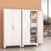 61-Inch Tall White Metal Storage Cabinet Barn-Doors
