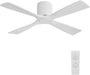 Contemporary 48 Inch White Flush Mount Quiet Fan
