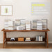 Extra Long Writing Desk with Bookshelf, 47" Wx16 Dx30 H, Walnut