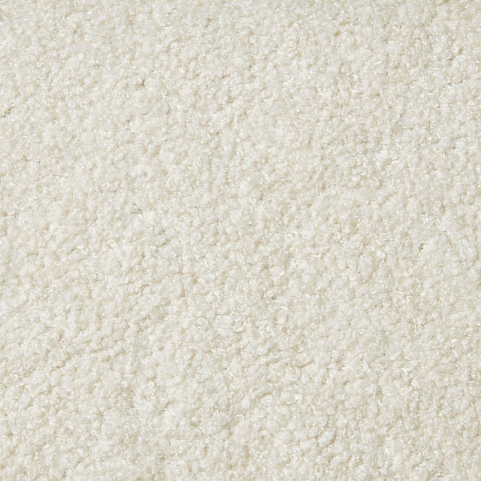 Modern Upholstered Bed Bench Covered with Soft Boucle Teddy Fabric, Lovely Entryway Bench Ottoman with Armrest,5062-Cream