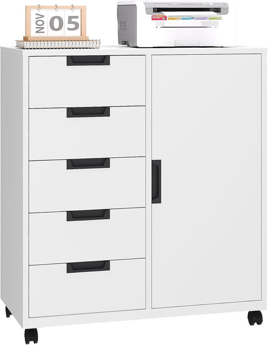 White Storage Cabinet With Adjustable Shelves Office