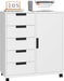 White Storage Cabinet With Adjustable Shelves Office