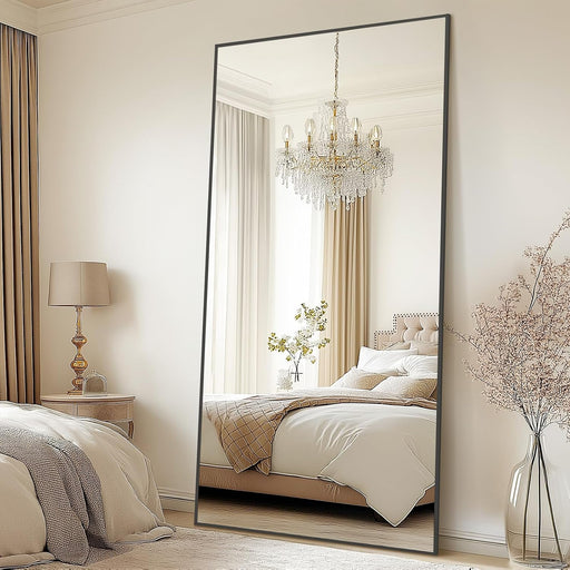 76"X34" Large Full Length Mirror, Oversized Floor Mirror, Black