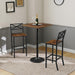 Bar Stools, Set of 2 Bar Chairs with Backrest and Footrest, 26" Tall Counter Bar Stools, Kitchen Breakfast Bar Chairs, Easy Assembly, for Dining Room, Rustic Brown BAHR0901N1