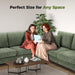 70In Emerald Corduroy Oversized Cushioned ThreeSeater Sofa