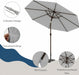 10FT Outdoor Patio Umbrella, 2 Tiers Market Table Umbrella with 8 Sturdy Ribs, Push Button Tilt and Crank, UPF50+ UV Protection for Deck, Pool, Garden and Backyard