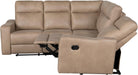 L-Shaped Reclining Sectional Sofa with Linen Upholstery