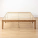 Naturalista Classic 16 Inch Solid Wood Platform Bed with Wooden Slats, Natural Pine, Queen