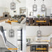 Large Lantern Chandelier for Entryway Foyer, 2-Tier Matte Black Cage Chandelier, 10-Light Hanging Light Fixture for High Ceiling Staircase Living Room