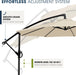 10Ft Patio Umbrella with Base Included, Outdoor Offset Cantilever Umbrella with Sandbag Base for Backyard, Garden and Pool, Easy to Tilt and Crank, Beige