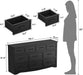 Black Dresser for Bedroom, 10 Drawer Dresser, 59" Wide Chest of Drawers W/Brushed Metal Handle, Wood Dressers TV Stand, Closet Organizers and Storage Cabinet for Bedroom, Living Room, Hallway