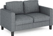 Gunmetal Modern Loveseat: Stylish and Comfortable