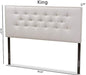 Windsor Tufted King Panel Headboard in Grayish Beige