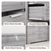 Modern 6-Drawer Dresser for Bedroom, Dresser Chest of Drawer with Large Drawers & Silver Handles, Wooden Dressers Drawers Storage Unit for Bedroom, Living Room, Closet (Wash Grey)