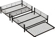 FullXL QueenSize BunkBed Trundle HeavyDuty NoBoxSpring Black