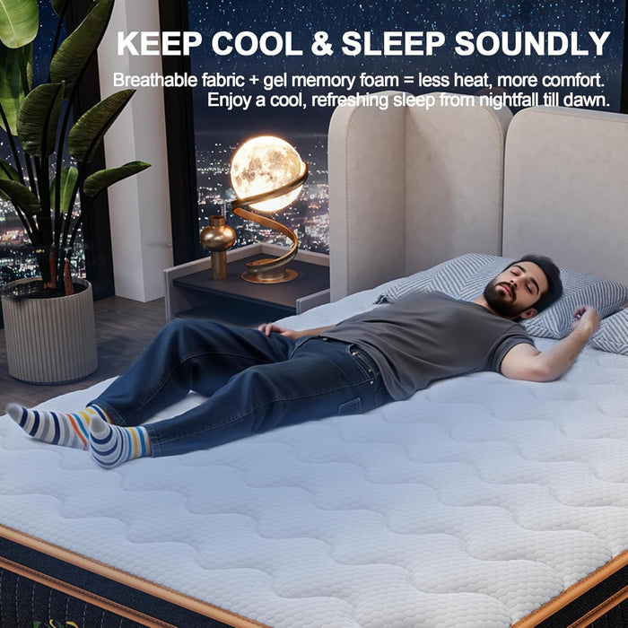 Queen Hybrid Mattress TwelveInch Memory Foam EdgeSupport