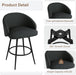 25.4″ 360° Swivel Bar Stools Set of 2 for Kitchen Island, Black