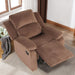 Manual Recliner Chair, Soft Fabric Overstuffed Recliner Single Sofa Recliner for Living Room, Heavy Duty and Safety Reclining Mechanism, Brown