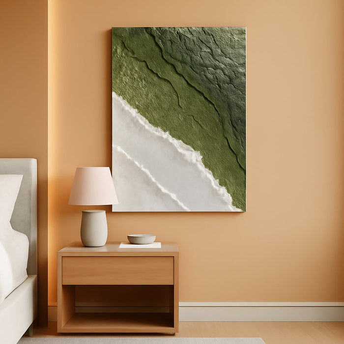 - 3D Thick Texture Canvas Wall Art Hand-Painted Minimalism Abstract Artwork Oil Painting Home Decorations Modern Bedroom Wall Art Ready to Hang 24X48Inch