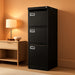 4 Drawer File Cabinet with Lock Metal Vertical File Cabinet Office Home Vertical File Cabinet for A4 Legal/Letter Size Narrow File Cabinet Locked,Assembly Required