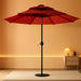 10Ft Patio Umbrella, 3 Tier Outdoor Market Table Umbrellas with 8 Fiberglass Ribs and Push Button Tilt, Windproof, Vented Canopy, UV Protection for Deck, Pool, Backyard, Red