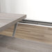63"-47" Expandable Dining Table for 4-6 People, Farmhouse Extendable Dining Room Table with Heavy Duty Metal Trestle Base, Rectangle Kitchen Table, Distressed Gray