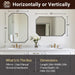 Bronze Octagon Bathroom Mirror, 24X36 Inch Stainless Steel Metal Frame, Anti-Rust, Shatterproof HD Glass, Wall Mounted for Bathroom, Bedroom, Living Room