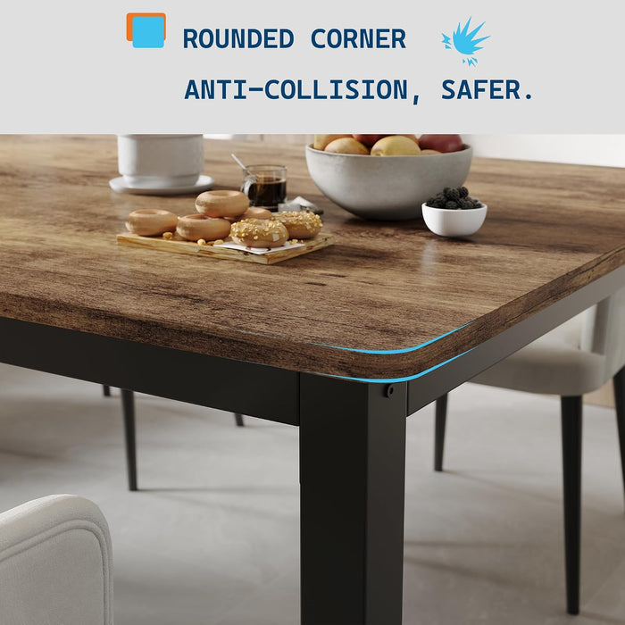 71In Industrial Dining Table for 6 People