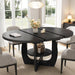 47.2"-58.7" Extendable round Dining Table for 4-6 with Storage Shelf