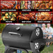 Charcoal Grill Outdoor BBQ Grill, Barrel Charcoal Grills with Side Table, with Nearly 500 Sq.In. Cooking Grid Area, Outdoor Backyard Camping Picnics, Patio and Parties, Black by