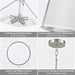 20Inches White Drum Chandelier Large Pendant Lights for Dining Room