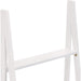 Ladder Bookshelf Organizer, 5-Tier, Solid Rubberwood Frame, White Finish, 14 D X 24.8 W X 70.1 H In