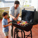 Barrel Style Charcoal Grill with Side Table, Adjustable Charcoal Rack, Air Vent and Warming Rack, Smoke Bbq Grill for Outdoor Patio Backyard and Camping