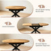 43"-59" Extendable Dining Table for 4-6, Heavy Duty X-Leg Table
