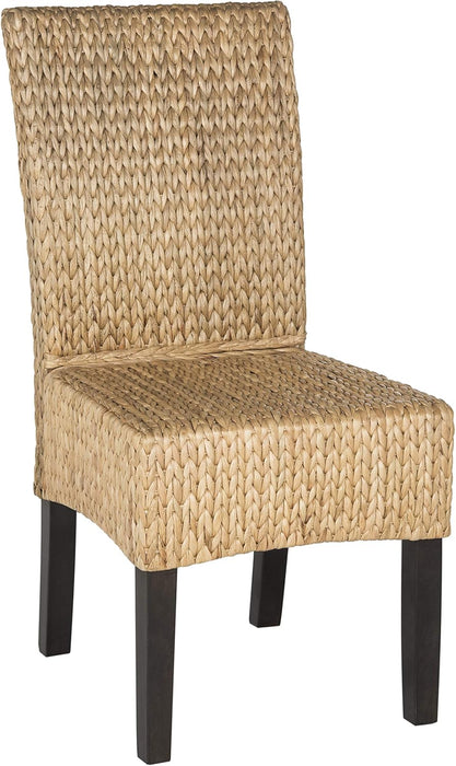 Home Collection Luz Natural Wicker Dining Chair (Set of 2), 18"