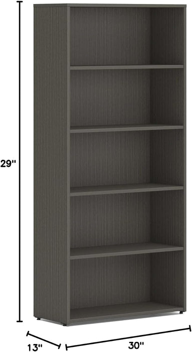 MOD Laminate Bookcase Mahogany 2 Shelf 30" W X 13" D X 29" H