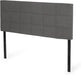 King Size Upholstered Headboard with Tufted Waffle Stitching Design, Adjustable Height, Modern Style, Perfect for Bedroom (Charcoal Grey)