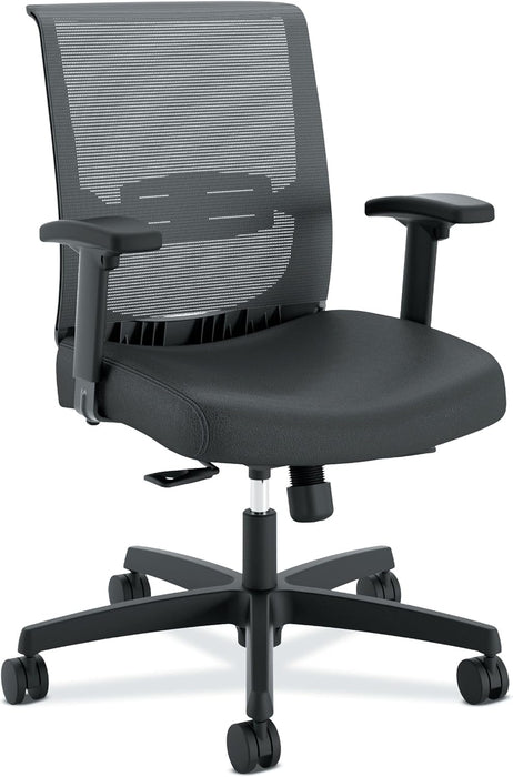 Convergence Ergonomic Office Chair, Office Desk Computer Chair, Black