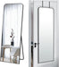 57X20 Door Hanging Full Length Mirror, Floor (Height 5.7Ft Just Body in 1.3Ft) or Wall Mounted Metal Frame Rectangle Dressing Mirrors for Bedroom Bathroom Living Room 57 Inch Black