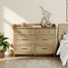 Oak Dresser Featuring Six Deep Drawers StorageUnit