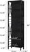 Bookshelf, 7-Tier Bookshelf, Rustic Wood Metal Bookshelves and Bookcases, Freestanding Open Bookshelf, Industrial Tall Bookcase for Home Office, Living Room and Bedroom, Black