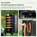 Charcoal Vertical Smoker Grill and Offset Smoker Grill Combo, Extra Large Outdoor Barrel BBQ Meat Smoker with 5 Removable Smoking Grates & Built-In Hooks for Various Meat Foods