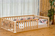 Savannah - Montessori, Toddler Floor Bed, Kids, Handmade, Children’S Furniture, Slats, Wooden, Rails, Entrance, Solid Wood, Natural