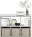 CUBICLE Book Shelf, 6-Cube Bookshelf, Extra Thick Frame Horizontally & Vertically Reversible Bookcase with Open Back, 14.6" X 44" X 30", for Living Room, Bedroom, Home Office, Light Grey