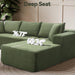 106 Inch Emerald Corduroy Luxurious Sectional Sofa