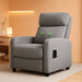 Recliner Chair with Massage and Lumbar Support, Small Fabric Home Theater Seating, Adjustable Modern Reclining Chair for Adults in Living Room