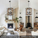 Six Lights Farmhouse Chandelier Rustic Black Finish