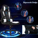 PC Gaming Chair Ergonomic Office Chair Desk Chair with Lumbar Support Flip up Arms Headrest PU Leather Executive High Back Computer Chair for Adults Women Men (White)